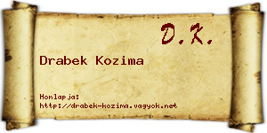 Drabek Kozima névjegykártya